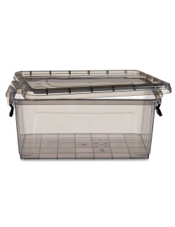 Scatola portaoggetti con coperchio Kipit TP545-2 Antracite Plastica (12 Unità)