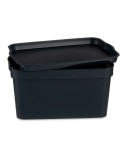 Scatola portaoggetti con coperchio Kipit TP592-1 Antracite Plastica 2,3 L 13,5 x 11 x 20 cm (24 Unità)