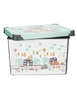 Scatola portaoggetti con coperchio Kipit STYLE BOX-17L-6 Plastica Autostrada 17 L 27,5 x 22 x 36,5 cm Per bambini (12 Unità)