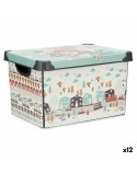 Scatola portaoggetti con coperchio Kipit STYLE BOX-22L-6 Plastica Autostrada 22 L 29,5 x 23,5 x 39,5 cm Per bambini (12 Unità)