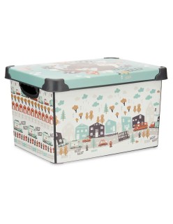 Scatola portaoggetti con coperchio Kipit STYLE BOX-22L-6 Plastica Autostrada 22 L 29,5 x 23,5 x 39,5 cm Per bambini (12 Unità)