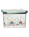 Scatola portaoggetti con coperchio Kipit STYLE BOX-22L-6 Plastica Autostrada 22 L 29,5 x 23,5 x 39,5 cm Per bambini (12 Unità)