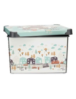 Scatola portaoggetti con coperchio Kipit STYLE BOX-22L-6 Plastica Autostrada 22 L 29,5 x 23,5 x 39,5 cm Per bambini (12 Unità)