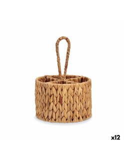 Vassoio Portaposate Marrone Metallo Giacinto d'acqua 20 x 30 x 20 cm (12 Unità)