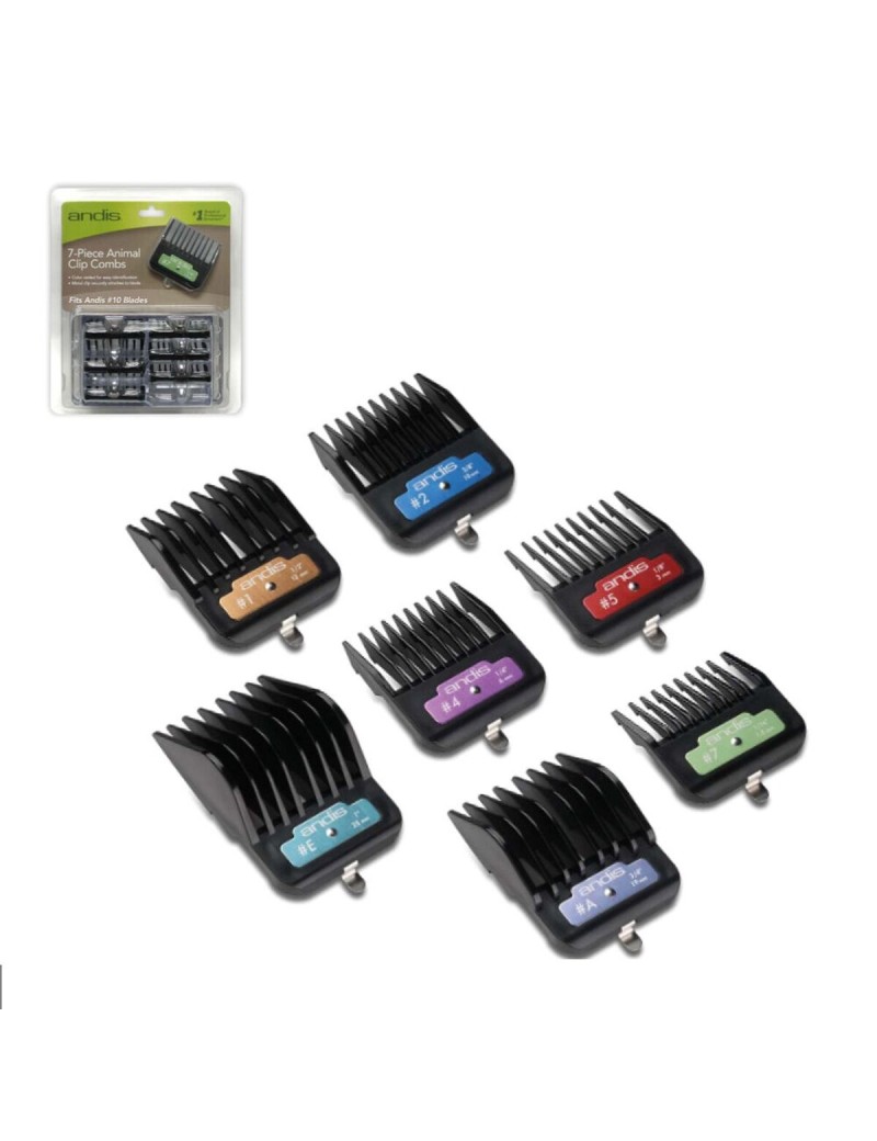 Set of combs/brushes Andis 51 x 37 x 33 cm 7 Pieces