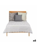 Colcha Reversible 180 x 260 cm Étnico Blanco Gris (6 Unidades)