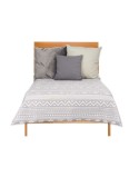 Colcha Reversible 180 x 260 cm Étnico Blanco Gris (6 Unidades)