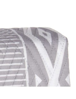 Colcha Reversible 180 x 260 cm Étnico Blanco Gris (6 Unidades)