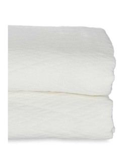 Colcha 180 x 260 cm Rombos Blanco (4 Unidades)