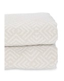 Colcha Geométrico 180 x 260 cm Beige (4 Unidades)