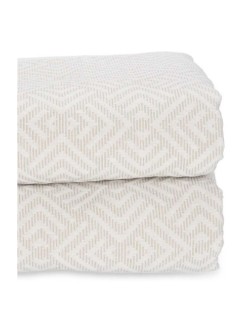 Colcha Geométrico 180 x 260 cm Beige (4 Unidades)