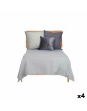 Colcha 180 x 260 cm Geométrico Gris (4 Unidades)