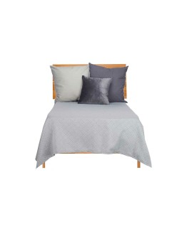 Colcha 180 x 260 cm Geométrico Gris (4 Unidades)