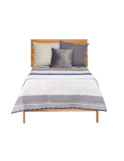 Colcha Reversível 180 x 260 cm Hexágonos Azul Branco Cinzento (6 Unidades)