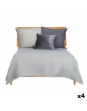 Colcha 240 x 260 cm Geométrico Gris (4 Unidades)