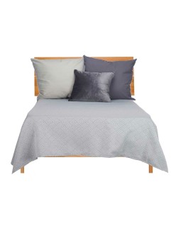 Colcha 240 x 260 cm Geométrico Gris (4 Unidades)