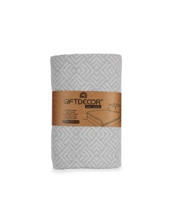 Colcha 240 x 260 cm Geométrico Gris (4 Unidades)