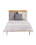 Colcha Reversible 240 x 260 cm Blanco Gris (6 Unidades)