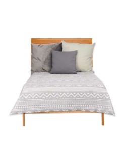 Colcha Reversible 240 x 260 cm Blanco Gris (6 Unidades)
