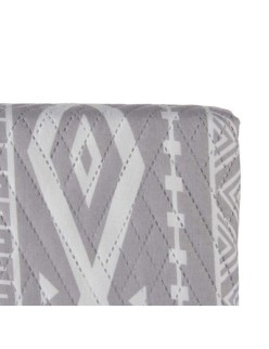 Colcha Reversible 240 x 260 cm Blanco Gris (6 Unidades)