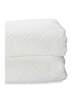 Colcha 240 x 260 cm Geométrico Blanco (4 Unidades)