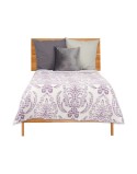 Reversible Bedspread 180 x 260 cm White Purple (6 Units)