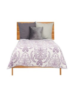 Colcha Reversible 180 x 260 cm Blanco Morado (6 Unidades)