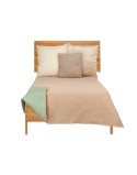 Colcha Reversible 240 x 260 cm Verde Beige (6 Unidades)