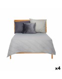 Steppdecke 240 x 260 cm Grau (4 Stück)