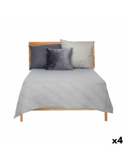 Steppdecke 240 x 260 cm Grau (4 Stück)