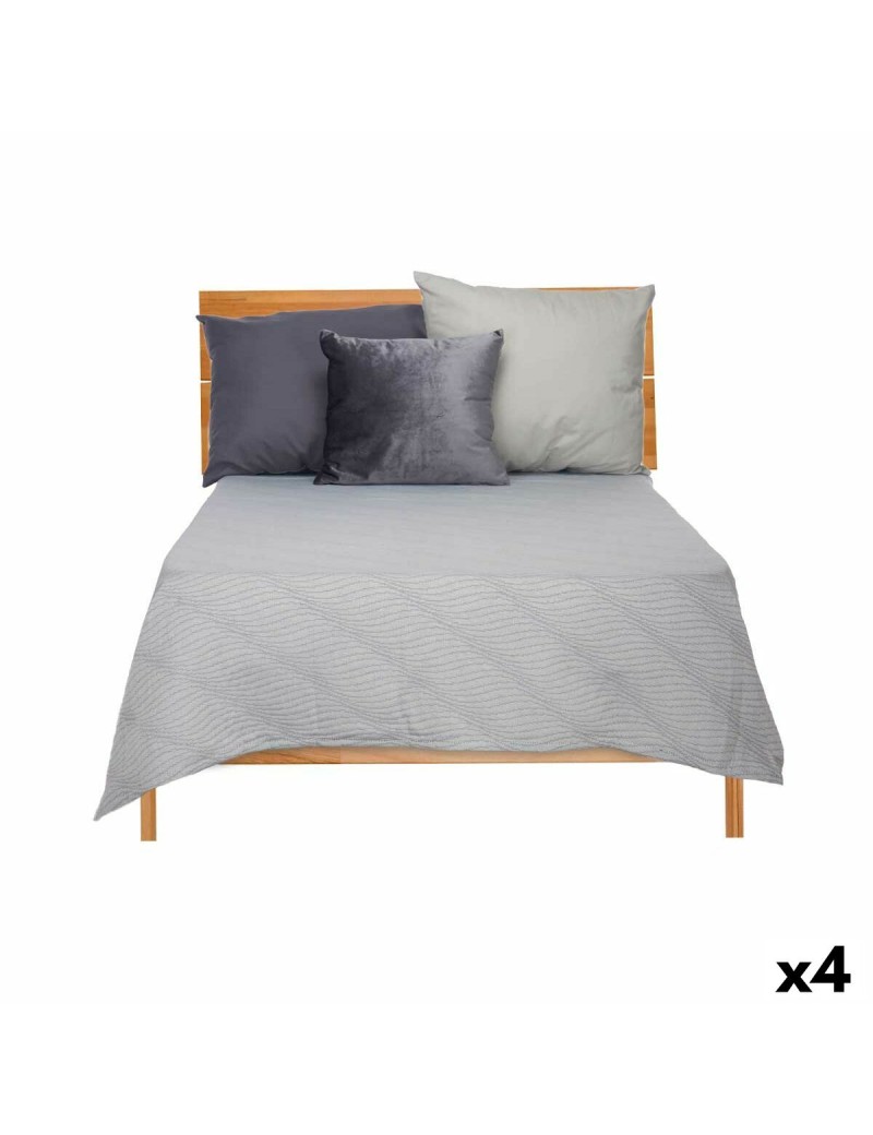 Steppdecke 240 x 260 cm Grau (4 Stück)