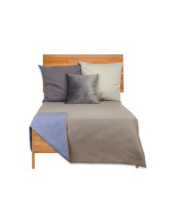 Colcha Reversible 180 x 260 cm Azul Gris (6 Unidades)