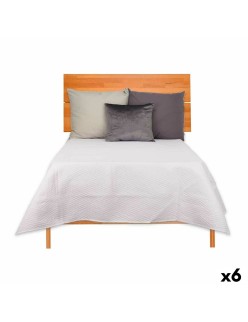 Colcha Reversible 240 x 260 cm Blanco (6 Unidades)