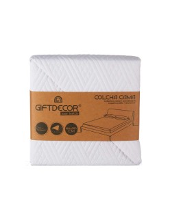 Colcha Reversible 240 x 260 cm Blanco (6 Unidades)
