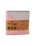 Wendbare Tagesdecke 240 x 260 cm Grau Rosa (6 Stück)