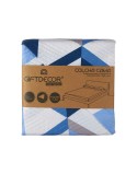 Colcha Reversible 240 x 260 cm Azul Blanco (6 Unidades)