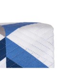 Colcha Reversible 240 x 260 cm Azul Blanco (6 Unidades)