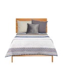 Colcha Reversible 240 x 260 cm Hexágonos Azul Blanco Gris (6 Unidades)