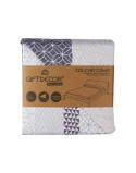 Colcha Reversible 240 x 260 cm Hexágonos Azul Blanco Gris (6 Unidades)