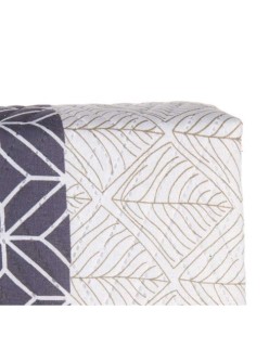 Colcha Reversible 240 x 260 cm Hexágonos Azul Blanco Gris (6 Unidades)