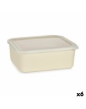 Caja de Almacenaje con Tapa Amarillo 17 x 8 x 23,5 cm (6 Unidades)