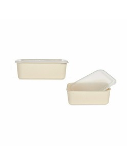 Caja de Almacenaje con Tapa Amarillo 17 x 8 x 23,5 cm (6 Unidades)