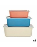 Set de Cajas Organizadoras Apilables Bambú Melamina (6 Unidades)