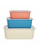 Set de Cajas Organizadoras Apilables Bambú Melamina (6 Unidades)