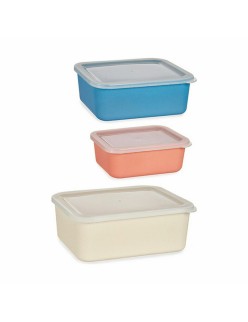 Set de Cajas Organizadoras Apilables Bambú Melamina (6 Unidades)