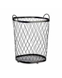 Cesto Negro Metal 40 L 31 x 54,7 x 46,5 cm (4 Unidades)
