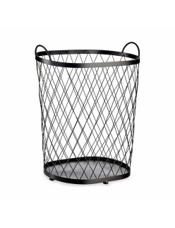 Panier Noir Métal 40 L 31 x 54,7 x 46,5 cm (4 Unités)
