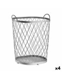 Cesto Plateado Metal 40 L 31 x 54,7 x 46,5 cm (4 Unidades)