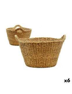 Cesto Con asas Marrón 45 L 43 x 26 x 37 cm (6 Unidades)