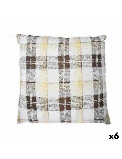 Cushion 60 x 60 cm Frames Brown (6 Units)